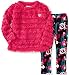 Juicy Couture Baby Girls' Eyelash Sweater and Printed Pant Set, Pink, 24 Months