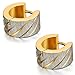 Aroncent Stainless Steel Unique Small Hoop Earrings for Men 3 Pairs Huggie Earrings