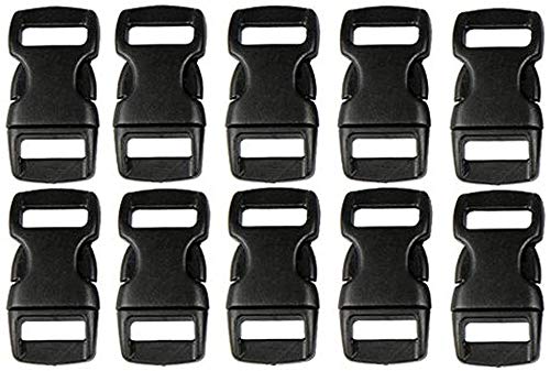 Gleader 50 pcs Plastic Contoured Side Release Buckles for Paracord Bracelets