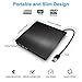 External CD/DVD Drive, USB 3.0 Portable DVD CD+/-RW Drive Slim DVD/CD ROM Rewriter Burner Writer, High Speed Data Transfer Pro Laptop/Desktop Windows/Vista/7/8/10, Mac OSX and Linux (Black)