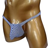 Mens G-string Thongs Bulge Pouch T-back Underwear Stripes