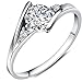 MENSO Women's Charms White Cubic Zirconia Diamond Love Promise Cz Ring Engagement Wedding Bridal Eternity Bands 5
