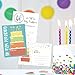 25 Cake Rainbow Party Invitations for Kids, Teens, Adults, Boys & Girls, Blank Children Happy 1st Birthday Invitation Cards, Unique Baby First Bday Invites, Toddler 1 2 3 Year Old rsvp Invites Fill In