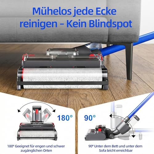 Traumheim Vacuum Cleaner Brush Set Compatible for Dyson V7/V8/V10/V11/V15, 2-IN-1 Electric Floor Brush with Tank for Clean and Dirty Water, Simultaneous Suction and Cleaning