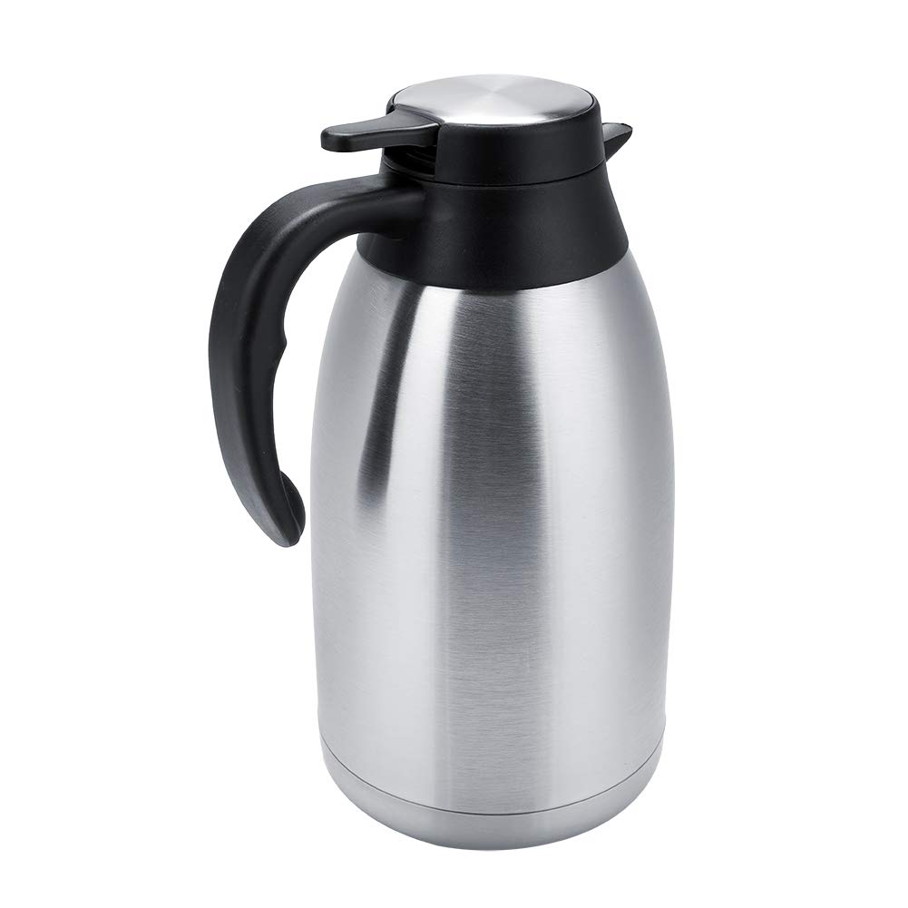 Coffee Carafe for Keeping Hot, Vacuum Insulated Coffee Pot with Press Button Top(2L)