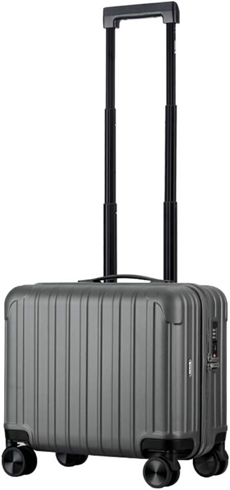 RUNWEI Hard Shell Travel Trolley Boarding Checked Baggage Box Universal Wheel Trolley Case (color : Dark Gray, Size : 16 inches)