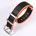 PBCODE Seat Belt Watch Strap 24mm Watch Band Nylon Strap Black/Orange Stitching