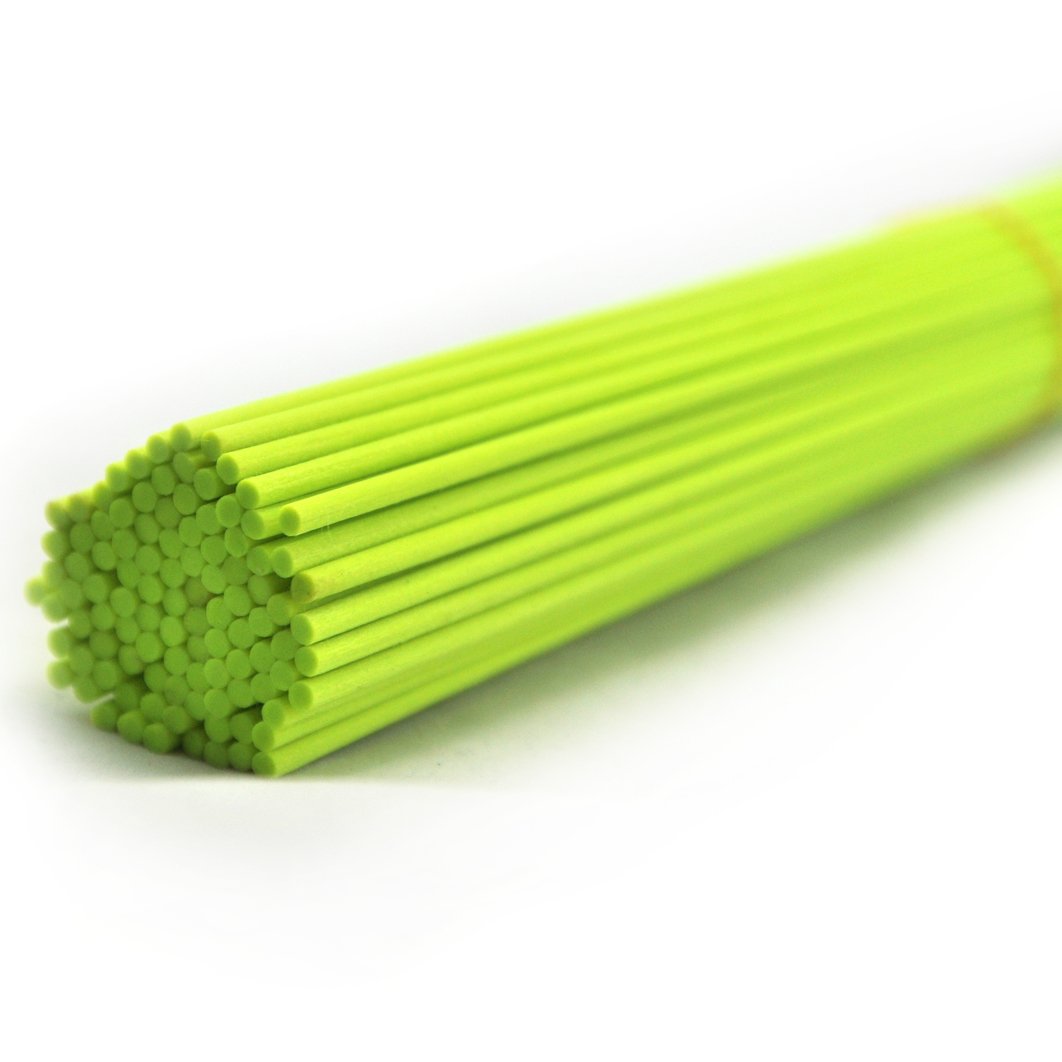 100 Pieces Fiber Diffuser Replacement Sticks For Aroma Fragrance (30cm x 3mm, Bright green)