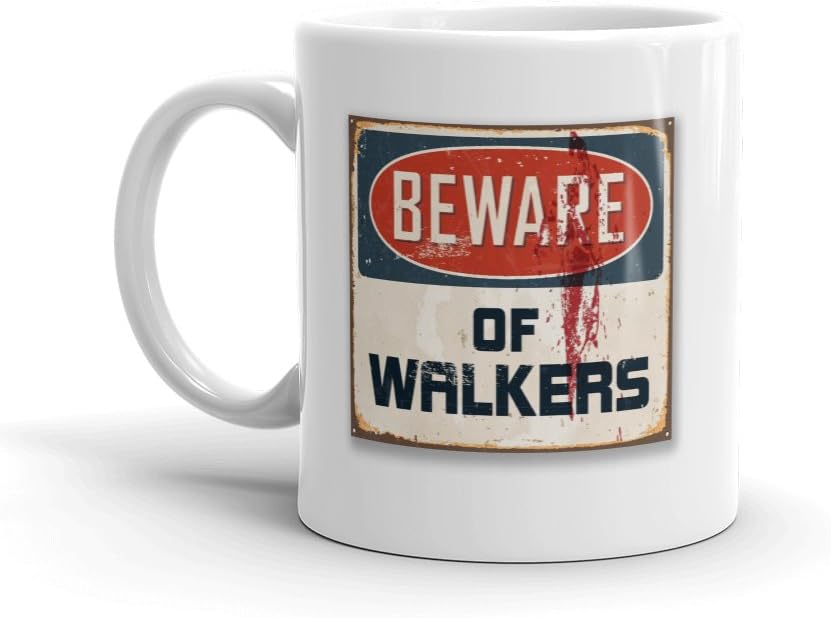 Awesome Beware of Walkers Mug - Zombie Dead Walking Zombies Brother Gift #5732