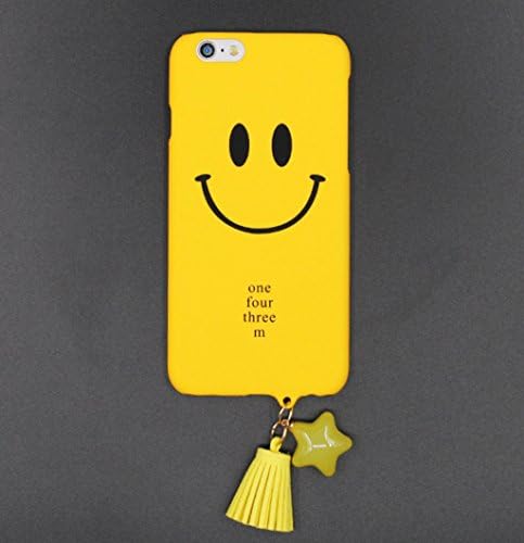 iPhone7 Plus Case,iPhone7 Plus Emoji Smile Star Pendant Case,Goodaa Cute Lovely Creative Emoji Smile Star Pendant Cover Pure Color Hard Case With Fring String For iPhone7 Plus