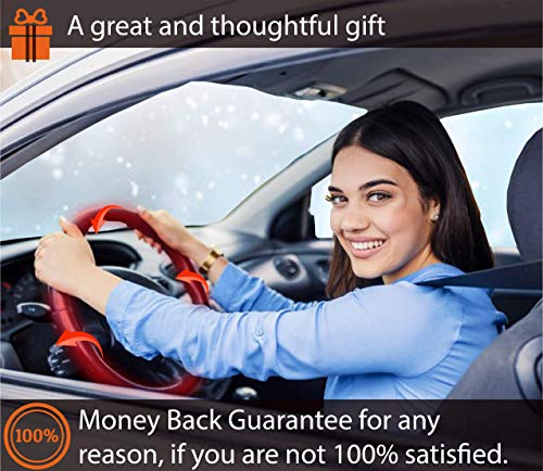Zadin Heated Steering Wheel Cover,12V Universal Fit,Auto Steering Wheel Black Protector Cover with Heater,Premium Quality,Comfortable Feeling,Elegant Design - Thumbnail 4