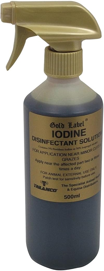 Gold Label Iodine Spray 500 Ml - Non-Toxic Povidone Iodine Solution