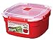 Sistema Microwave Collection Steamer, Small, 50 oz./1.4 L, Red