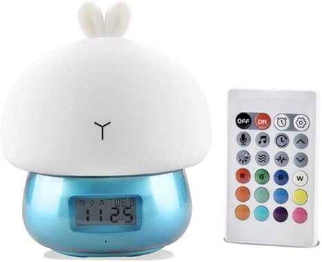 ナイトライトかわいいかわいい漫画のデザインの多機能目覚まし時計モーニングコールナイトライトリモートコントロールデスクトップレコーディングライトランプledライト ホーム キッチン Amazon Co Jp