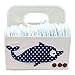 ANG Baby Diaper Organizer, Waterproof Foldable Baby Storage Basket,Nursery Organizer Caddy with Handle for Changing Table Diaper,Baby Shower Gift Baskets for Girls Boys(Dolphin)