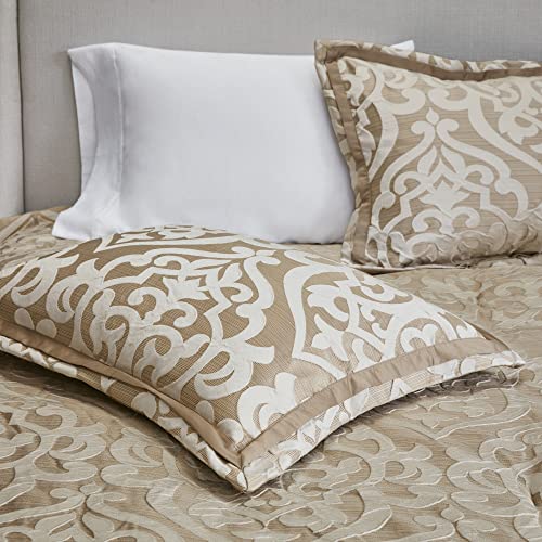 Madison Park Tesla Cozy Comforter Set Jacquard Damask Medallion Design