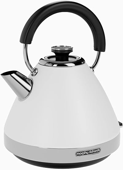 Morphy Richards Venture White Pyramid Kettle 1.5L 3kW Rapid Boil