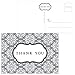 Note Card Cafe Thank You Postcards Assortment Bulk | 60 Pack | 6 Designs Damask Thank You Set | 4.25” x 6” Postcard Standard Size Mail USPS Stamp | Wedding, Baby, Bridal Shower, Birthday