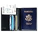 Inspiring Adventures RFID Luxury Leather Passport Wallet, Premium Passport Holder with Gift Box (Black Discreet)