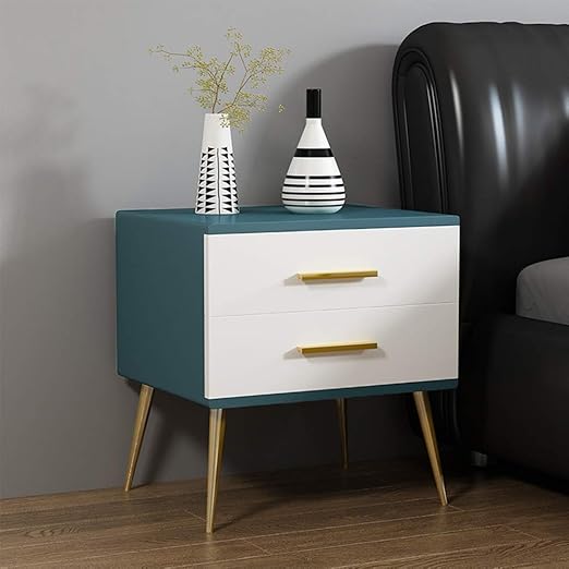 Amazon Com Zpee Simple Cube Bedside Drawer Wooden Chic Furniture Nightstand With Drawer Storage Bedside Cabinet With Legs Smooth Surface End Table Easy To Assemble E 50x40x55cm
