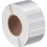 MECCANIXITY Direct Rectangle Label Sticker Metallic Silver 1.57x0.8 Inch in 1 Row for Packaging, Craft Projects 2000 Labels 1 Roll