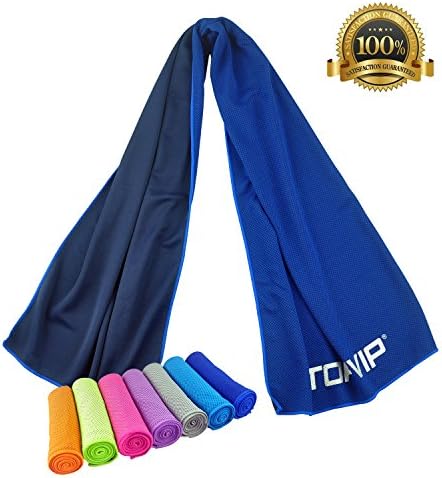 TOPVIP Cooling Towels for Yoga Sports Camping Hiking Travel Gym Fitness Workout Pilates Golf Fishing Pet Baby Fever Care&More Quick Dry Instant Cool Soft 40x12 No Fading Chilling Scarf Ice Towels