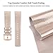 SWEES Leather Bands Compatible with Fitbit Versa 2 & Versa Lite Small & Large, Genuine Leather Band with Stainless Steel Buckle Strap Replacement Wristband for Versa Women Men, Rose Gold, Black, Brown