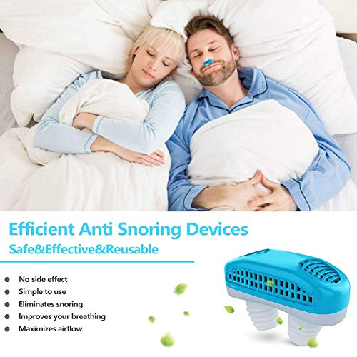Upgrade 2-in-1 Anti Snoring Devices, Snoring Solution Nasal Dilator Nose Vents Plugs Clip Stop Snoring Aids Snore Stopper Reduce Snoring Sleeping Aid Device for Ease Breathing Comfortable Sleeping
