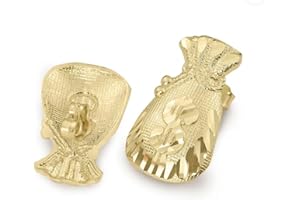 choebokdol trap house and money bag earing with 14k gold plated brass material earing