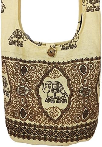 Lovely Creations's Hippie Boho New Elephant Crossbody Bohemian Gypsy Sling Shoulder Bag "Medium" Size