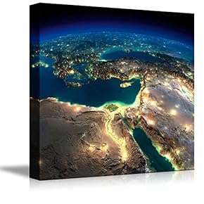 Highly Detailed Earth Illuminated by Moonlight Night Earth...