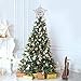 MAOYUE Christmas Tree Topper Rattan Lighted Tree Topper Battery Operated Rustic Star Tree Topper Built-in 10 LED Lights for Christmas Tree Decorations