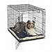MidWest Homes for Pets QuietTime Reversible Paw Print Pet Bed, Soft Faux Fur & Fleece 42-Inch Crate Mat for Large Dogs, Machine Washable, Blue and Cream