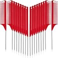 Patelai 12 Pcs Rat Tail Comb for Parting Braiding Hair Carbon Fiber Heat Resistant Teasing Comb Stainless Steel Pintail for P