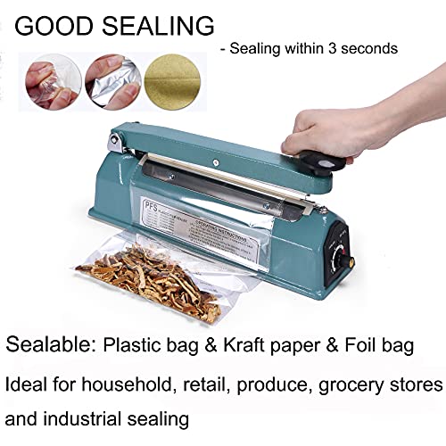 COFOETLN Impulse Heat Sealer, 8inch Heat Sealer, Poly Bag Sealing