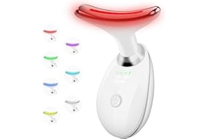 WOWPASS Facial Massager,7 Color LED Light Therapy for Face and Neck,Portable Beauty Skin Care Tools