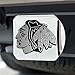 FANMATS 14963 Chicago Blackhawks Chrome Metal Hitch Cover with Chrome Metal 3D Emblem