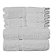 Towel Bazaar Premium Cotton Super Soft and Absorbent Turkish Towels (8-Piece Towel Set, White)