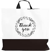 Thank You Bags Shopping Bags, 50 Pack 16"x18" Extra Thick Bulk Merchandise Bags Plastic Boutique Bags for Small Business Plastic Retail Gift Bags with Loop Handle for Customers Parties Favors Goodies