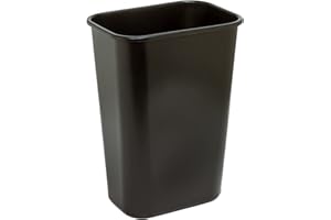 Office Depot Wastebasket, 10.25 Gallons, 20 1/2in.H x 15 1/2in.W x 11 1/2in.D, Black, WB0196