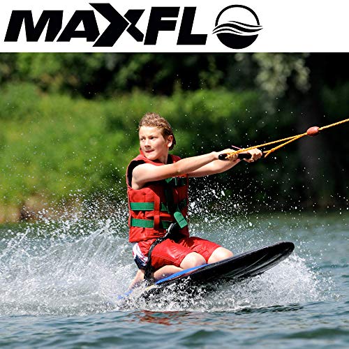 Water Sport Knee Board with Integrated Hook for Kids & Adults | Kneeboard with Strap for Boating | Waterboarding, Kneeling Boogie Boarding Knee Surfing Wave Board for Lake and Beach Sports Ski - 50" L - Thumbnail 5