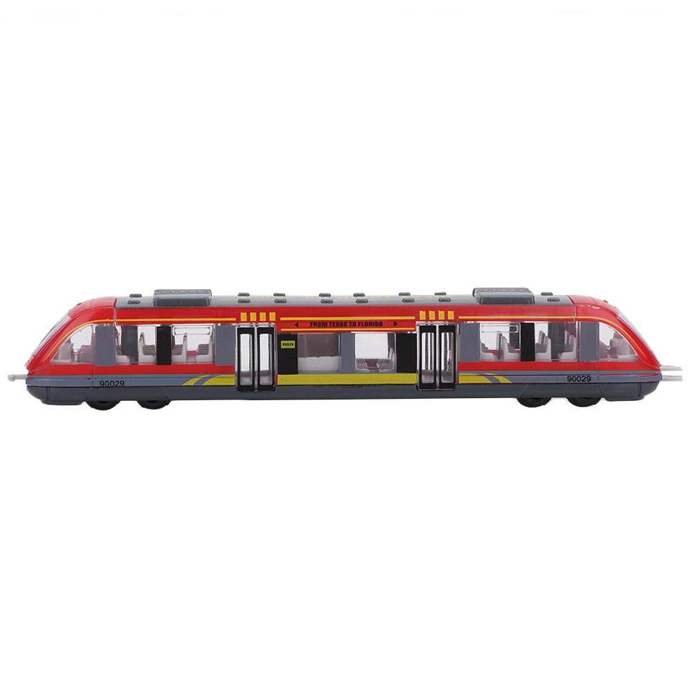 Tnfeeon Mini Model Car Simulation Alloy Train Model Metal Diecast Model Cars for Kids Children(red)