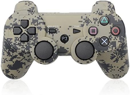 PS3 Controller Wireless Bluetooth Six Axis Dualshock Game Controller for Sony PlayStation 3 PS3 (Camouflage Gray)