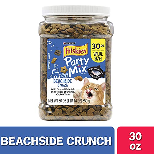 Friskies Party Mix Adult Cat Treats Canisters – Real Ocean