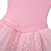 Ephex Girls Ballet Leotard Dance Tutu Dress Sleeveless Sequined Skirt Pink 4-6 Years