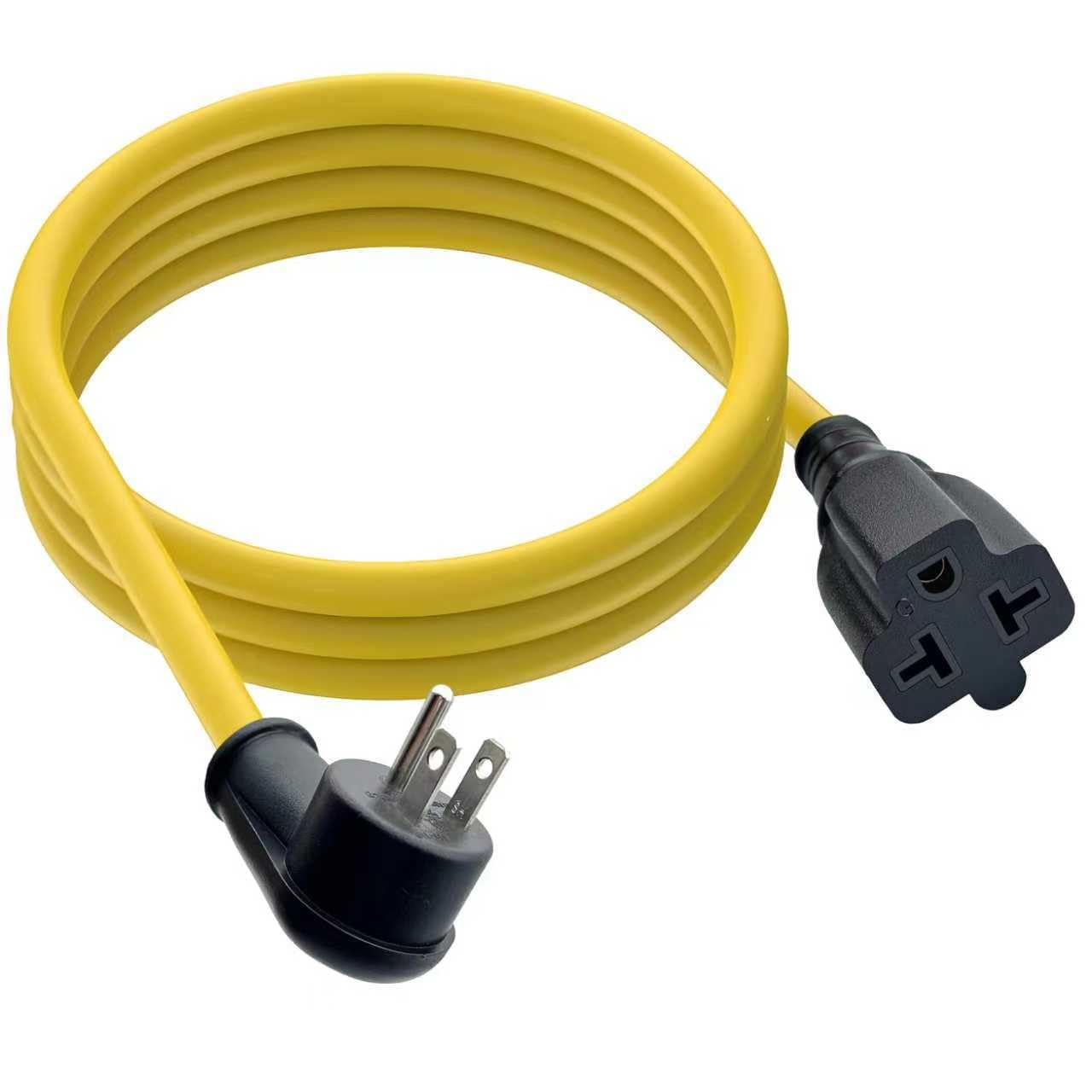 Photo 1 of 12AWG Heavy Duty Extension Cable AC Plug Converter (4-in-1 Type),3Ft Heavy Duty 15-Amp Flat Angle Extension Cable,Nema 5-15P to 5-20R,5-15P to 6-15R/20R,125V 20-Amp AC Power Cable