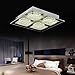 Ceiling Light Modern Flush Mount Ceiling Lamp Dimmable LED Kitchen Lighting Fixture Square Lamp K9 Crystal Grid Shape Top Grade LED Light for Sitting Room Bedroom Dining Room Foyer W14.2H2.8''