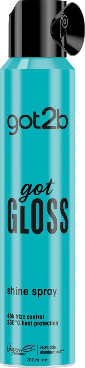 got2b gotGLOSS Shine Finish Spray 200ml with 230°C Heat Protection