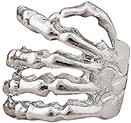 Amazon Y T シンプルデザイン 片耳用 スケルトン ハンド 骸骨 ガイコツ 手 指 イヤーカフ イヤークリップ ノンホール Z23 1 シルバー 銀 イヤリング 通販