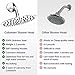 [NEW 2018] Shower Head - Modern High Pressure Rainfall Shower Head for Bathroom - Made of FULL Stainless Steel Rain Shower Heads - With a Powerful Spray Performance
